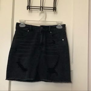 Black Denim Jean Skirt